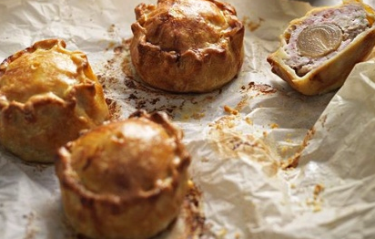 Hand-raised pork pies and apple chutney