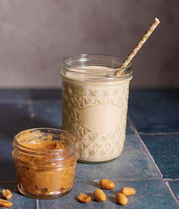 Handmade peanut butter milkshake