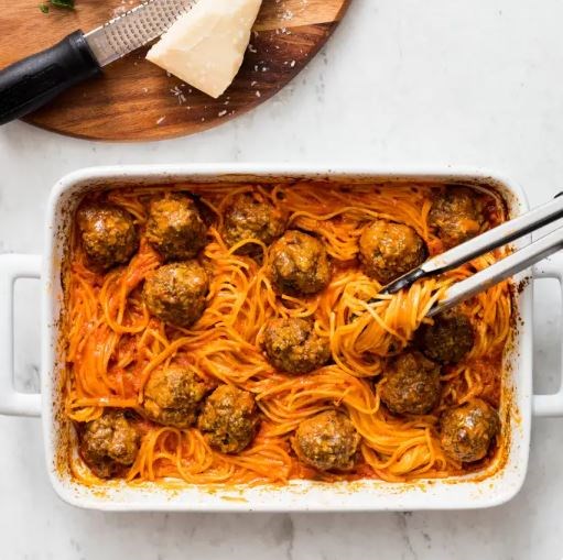 Hands-off spaghetti and meatballs