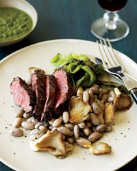 Hanger steak with charmoula