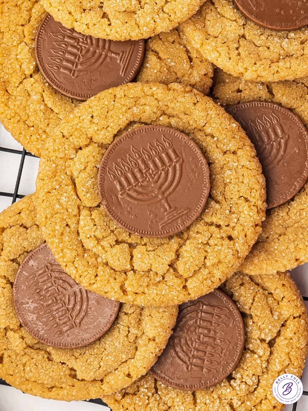 Hanukkah gelt cookies