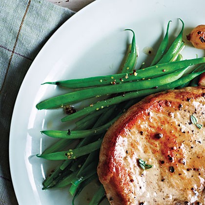 Haricot verts and mustard vinaigrette