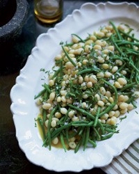 Haricots verts and white beans with shallot vinaigrette