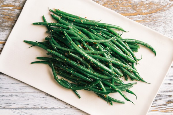 Haricots verts with Dijon vinaigrette