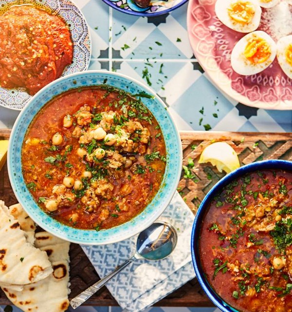 Harira soup with chicken