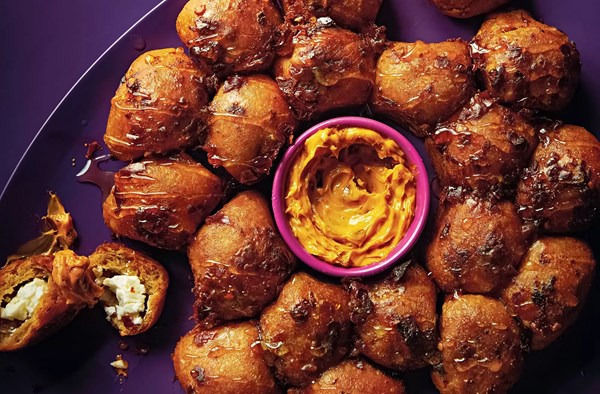Harissa & feta monkey bread