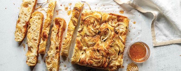 Harissa and Brie focaccia