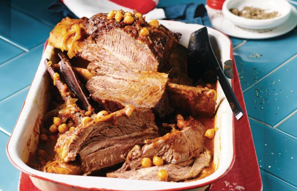 Harissa and caramelised onion beef short-rib tagine