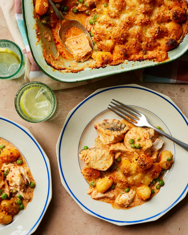 Harissa and gnocchi-topped fish pie