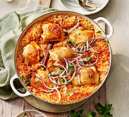 Harissa chicken and rice one-pot