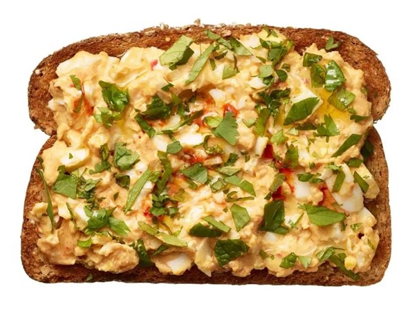 Harissa egg salad toast