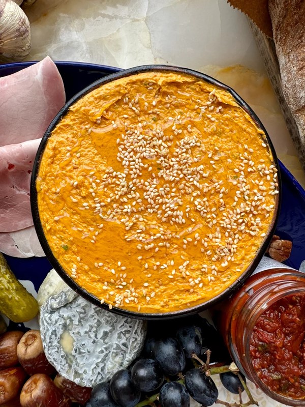 Harissa, honey and sesame butter