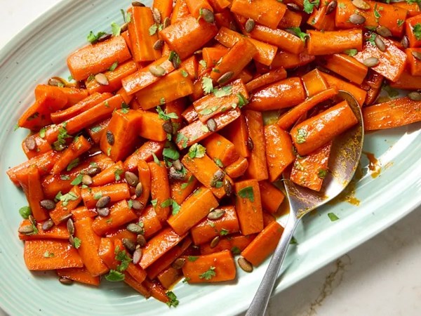 Harissa-honey glazed carrots