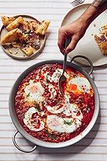 Harissa keema shakshuka with naan soldiers