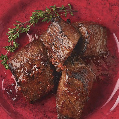 Harissa-marinated top sirloin tips