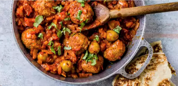 Harissa meatball stew