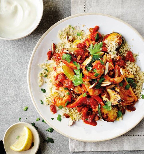 Harissa prawns