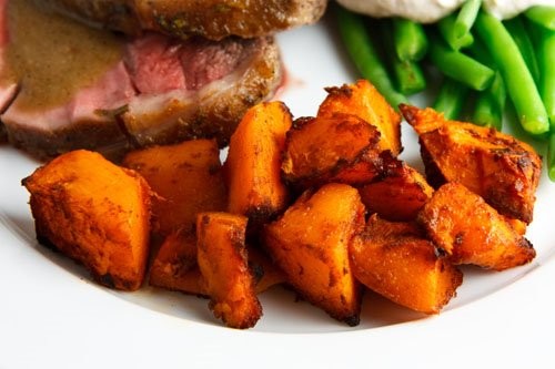 Harissa roasted squash