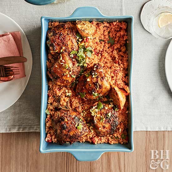 Harissa-spiced chicken