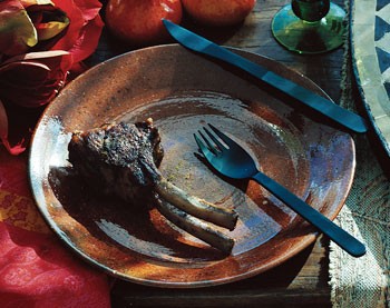 Harissa-spiced lamb chops
