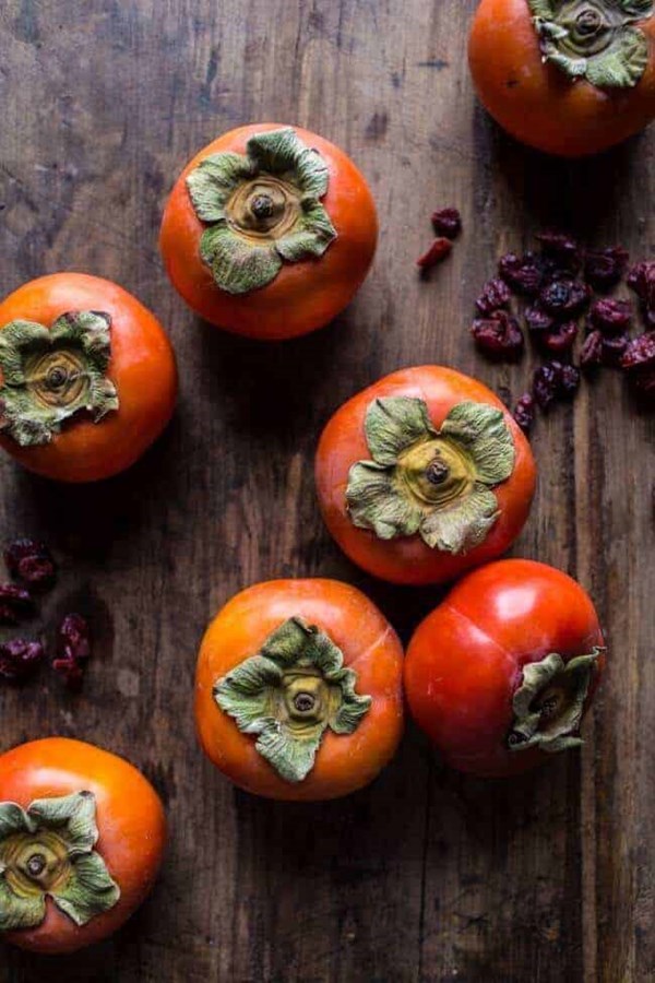 Harvest cranberry, persimmon and burrata salad