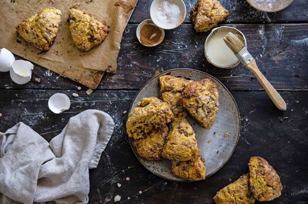 Harvest pumpkin scones