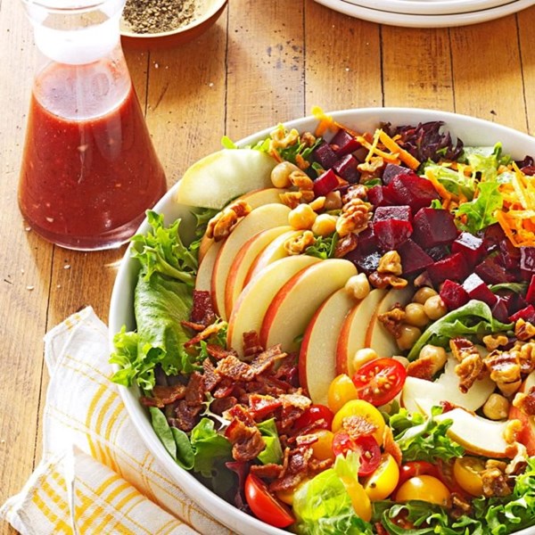 Harvest salad with cherry vinaigrette