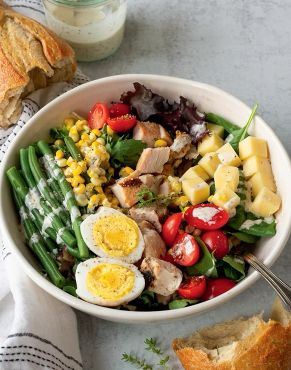 Harvest salad with creamy herb-Dijon vinaigrette