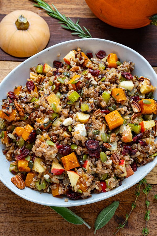 Harvest wild rice salad