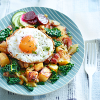 Hash and eggs