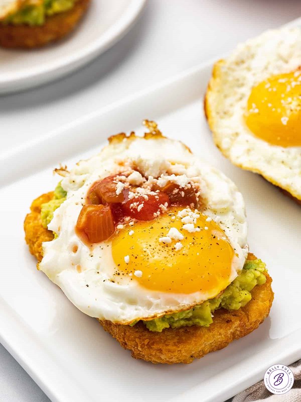 Hash brown avocado toast