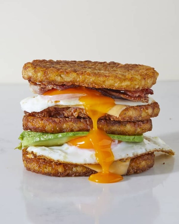 Hash brown breakfast sandwiches