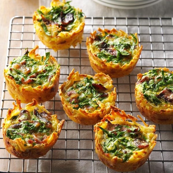 Hash brown quiche cups