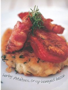Hash browns with bacon rolls