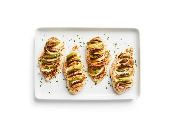 Hasselback Cajun chicken