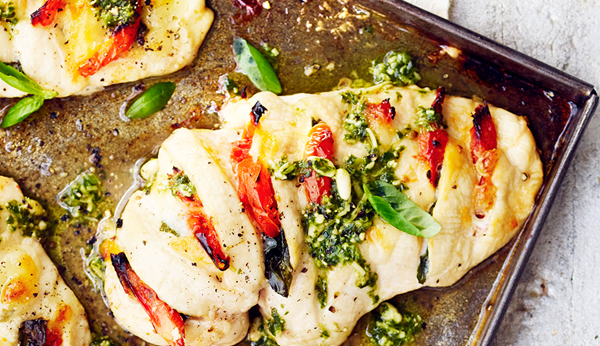 Hasselback chicken tray bake