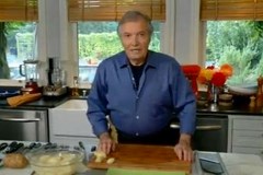Hasselback potatoes with herb oil