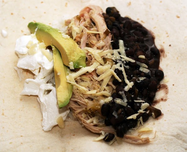 Hatch green chile turkey burritos