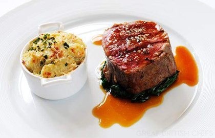 Hatchet Herd Dexter beef with Jerusalem artichoke gratin
