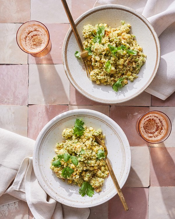 Havarti quinoa salad with cilantro vinaigrette 