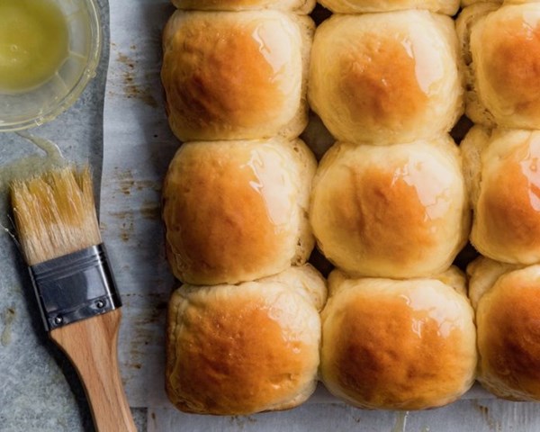 Hawaiian buns with honey citrus glaze