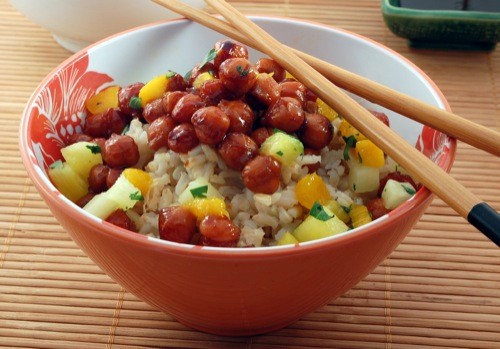 Hawaiian chickpea teriyaki