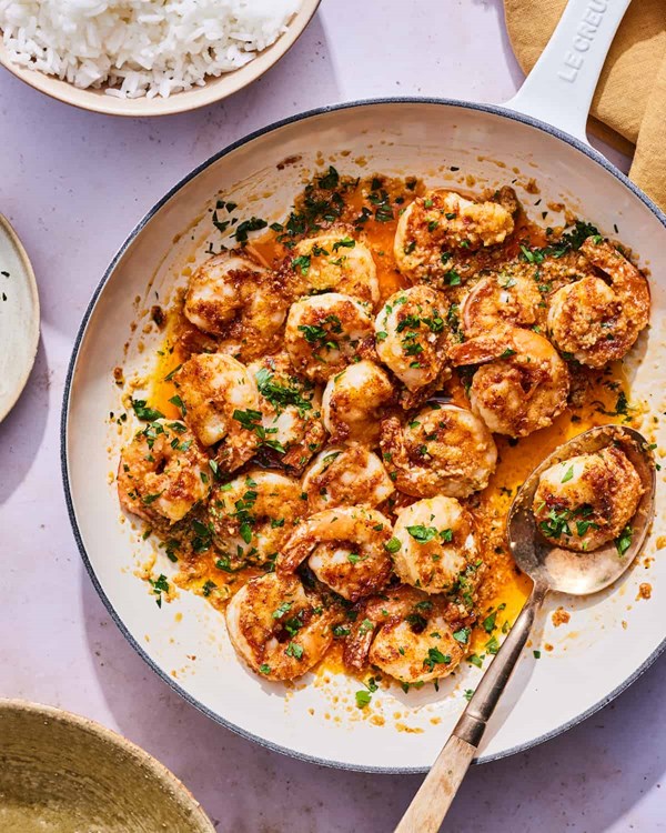Hawaiian garlic shrimp