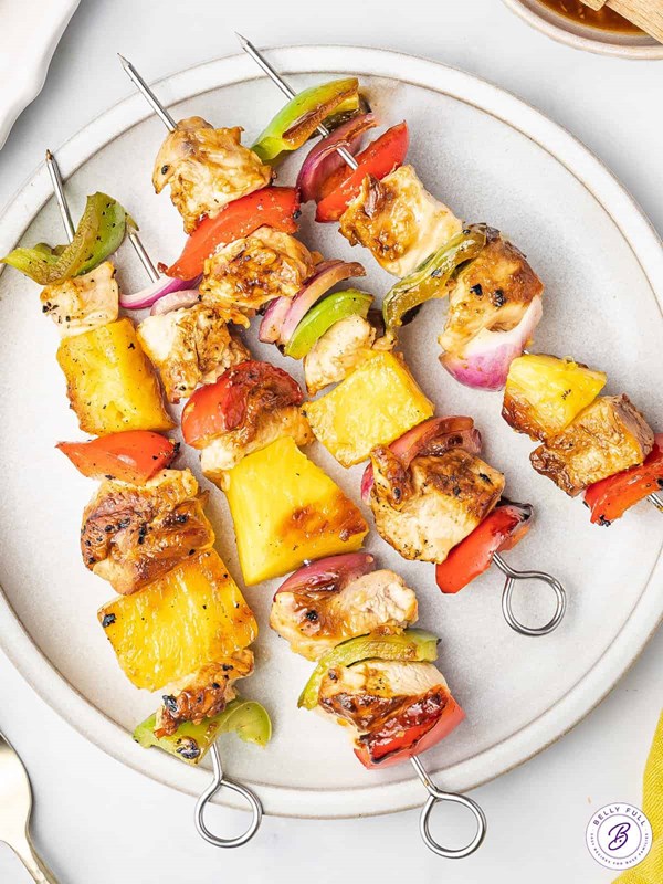 Hawaiian pineapple chicken kabobs