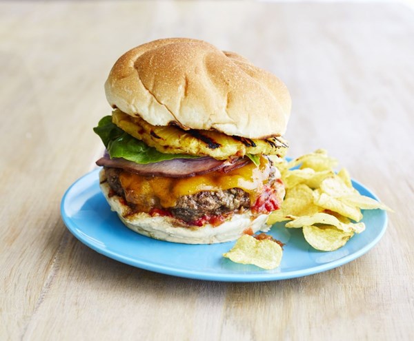 Hawaiian pizza burgers