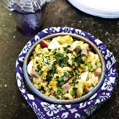 Hawaiian plate lunch macaroni salad