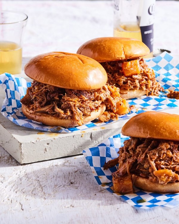 Hawaiian pulled pork sandwich