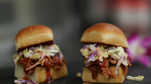 Hawaiian pulled pork sliders 