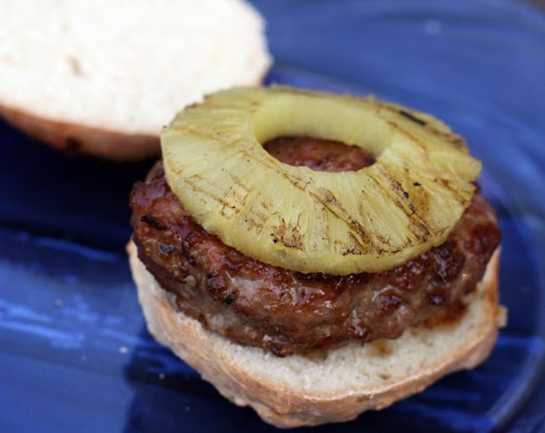 Hawaiian style pork burgers