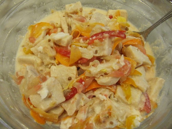 Hawaiian swordfish (Sutome) with pomelo à la poisson cru 